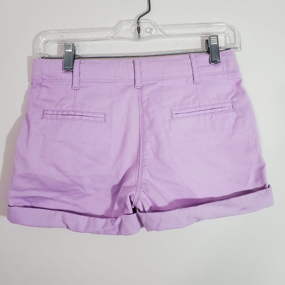 Crewcuts by J. Crew Girls Purple Lavender Chino Shorts NWT Size 12 - Picture 3 of 5
